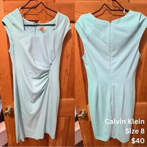 Calvin Klein Women's Light Blue Midi Dress